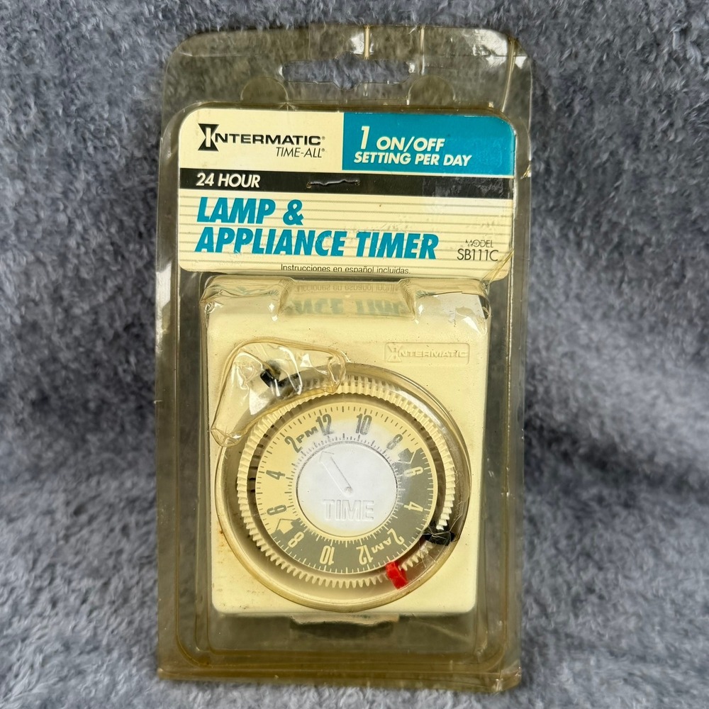 Intermatic SB111C Time-All 24 Hour Lamp and Appliance Timer 1 On/Off Vintage NOS
